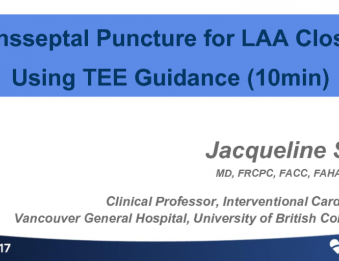 Trans-septal Puncture for LAA Closure Using TEE Guidance