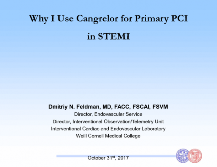 Why I Use Cangrelor for Primary PCI in STEMI!
