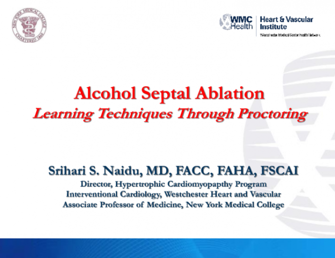 Alcohol Septal Ablation - Learning Techniques Through Proctoring