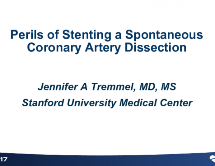 Case #4: Perils of Stenting a Spontaneous Coronary Artery Dissection (With Discussion)