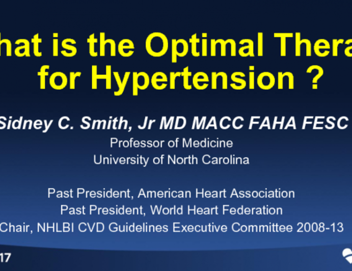 What is the Optimal Therapy for Hypertension?