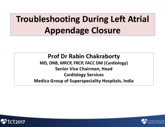 Troubleshooting During Left Atrial Appendage Closure