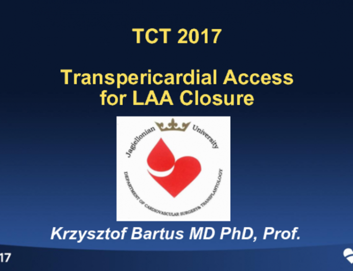 Transpericardial Access for LAA Closure