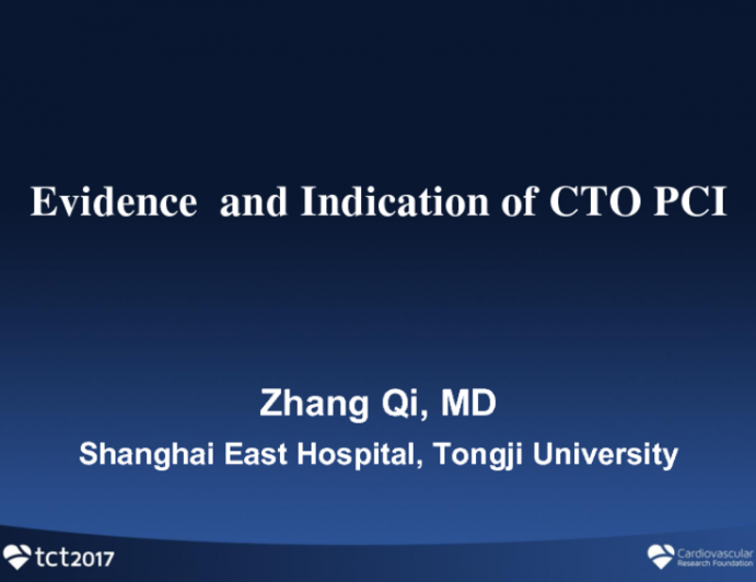 Indication and Evidence for CTO PCI