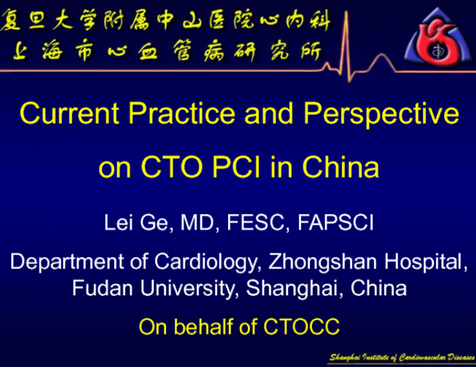 Current Practice and Perspectives on CTO PCI in China