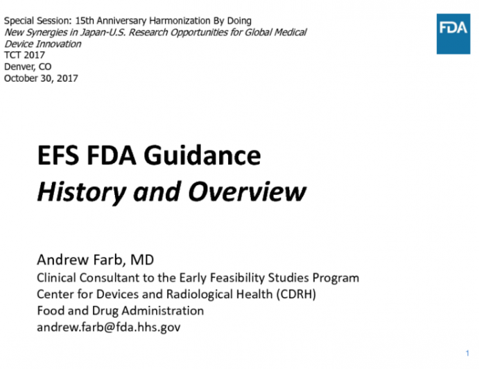 EFS FDA Guidance: History & Overview