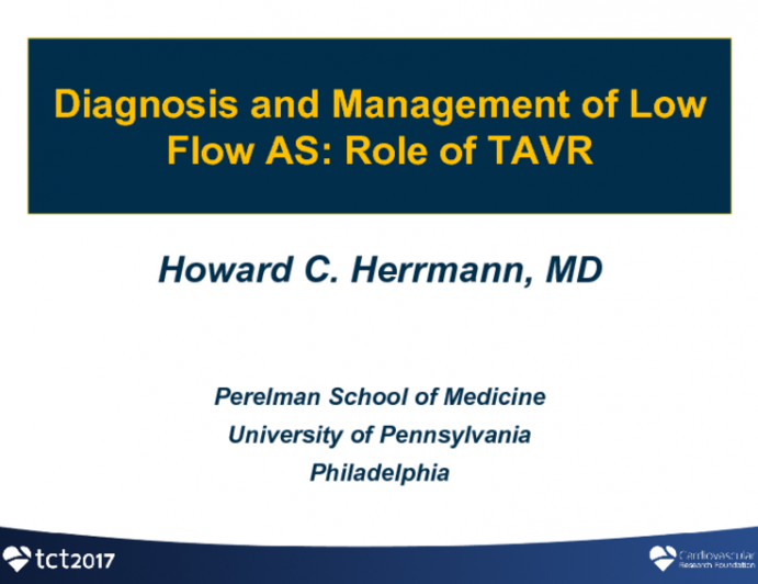 Clinical Management of Low Flow-Low Gradient AS: The Role of TAVR