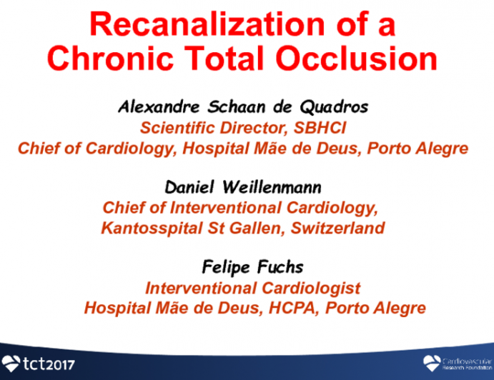 Case #3: Recanalization of a CTO