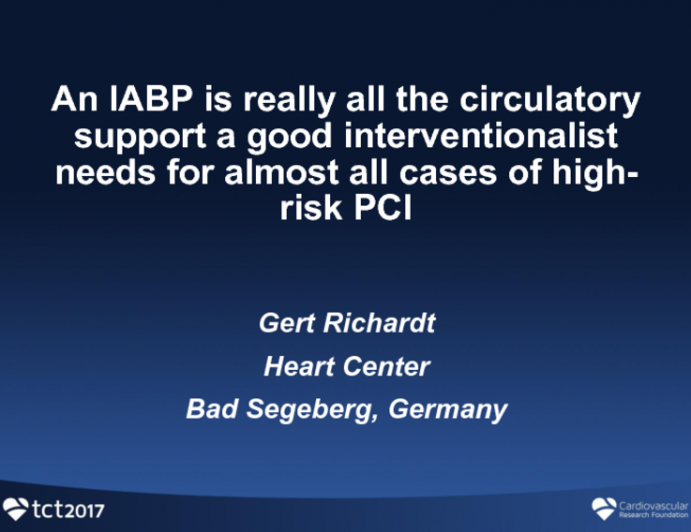 Flash Debate: An IABP Is Really All the Circulatory Support a Good Interventionalist Needs for Almost All Cases of High-Risk PCI!