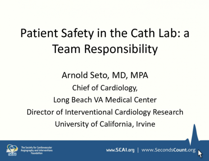 Establishing a Safety Culture in the Cath Lab