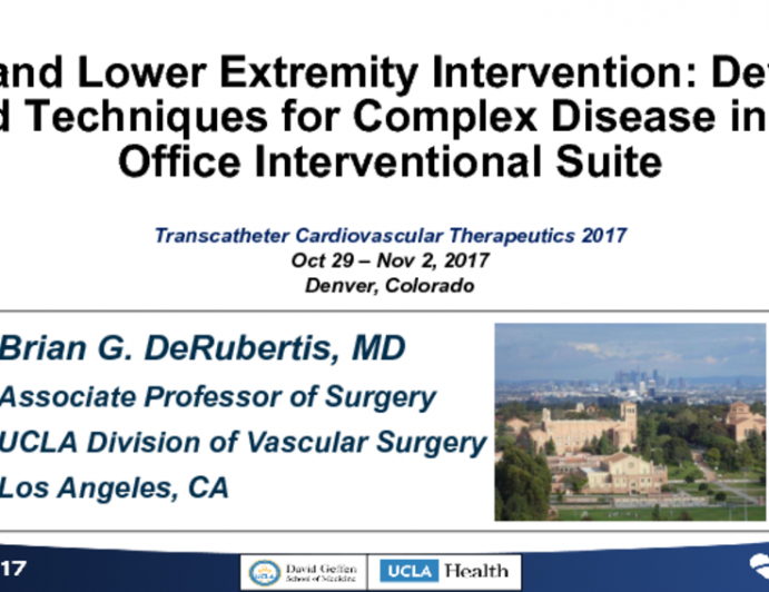 CLI and Lower Extremity Intervention: Devices and Techniques for Complex Disease in the Office Interventional Suites