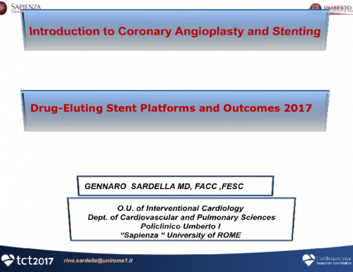 Drug-Eluting Stent Platforms and Outcomes 2017