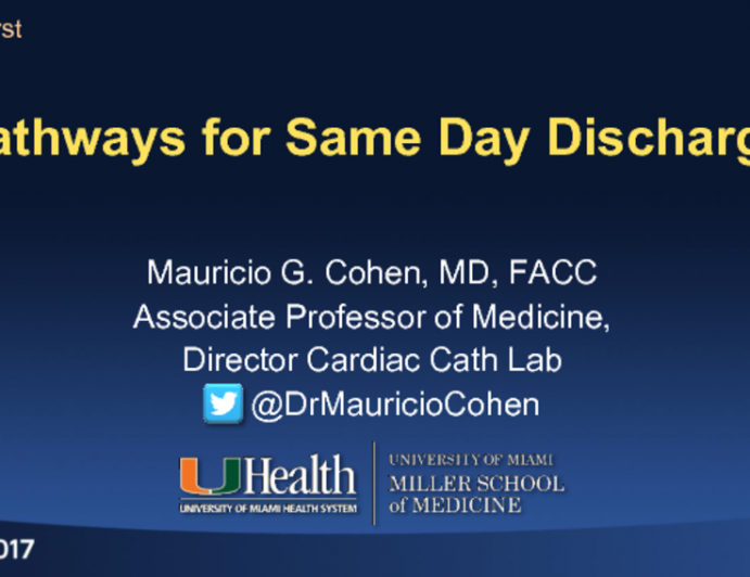 Pathways for Same-Day PCI Discharge