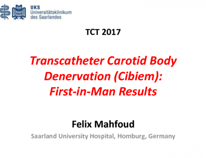 Transcatheter Carotid Body Denervation (Cibiem): First-in-Man Results and Future Directions