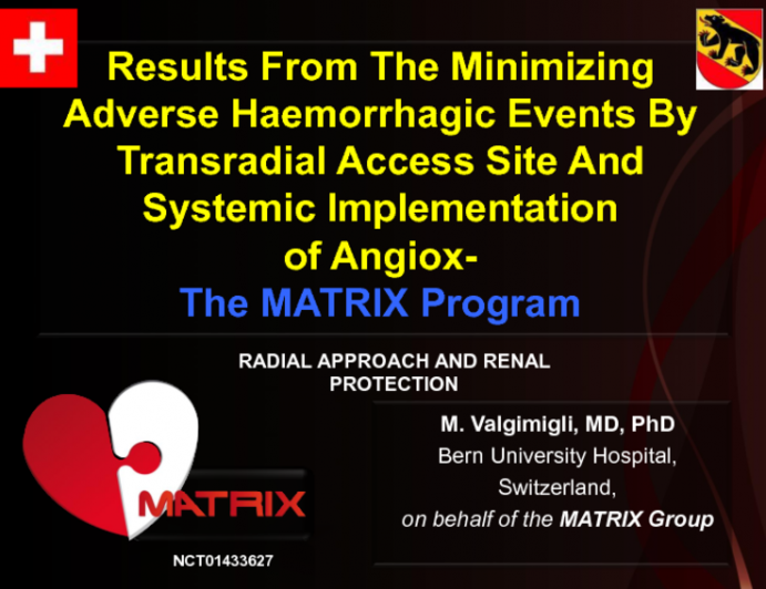 Radial Approach and Renal Protection: A MATRIX Trial Analysis