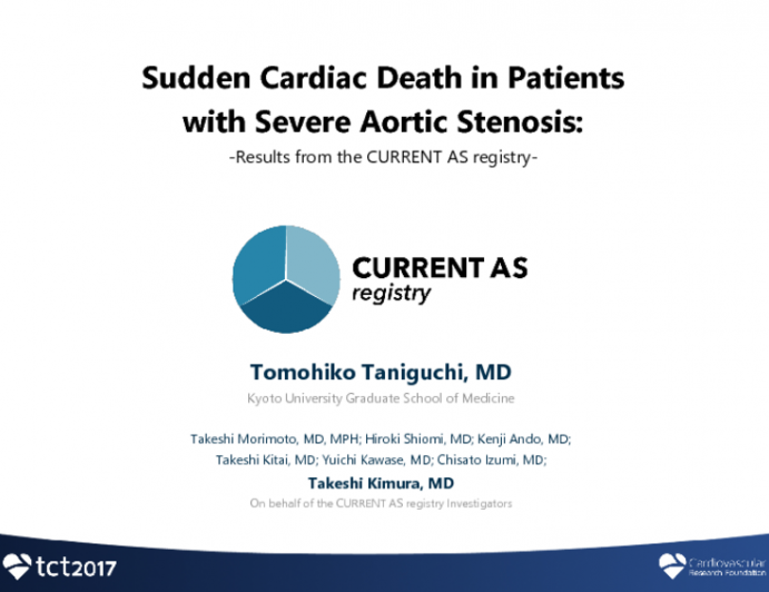 TCT 37: Sudden Cardiac Death in Patients With Severe Aortic Stenosis