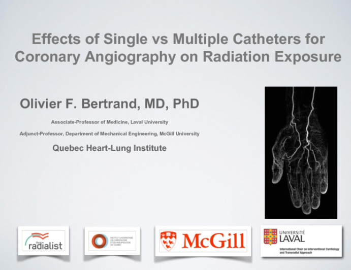 Effect of Single or Multiple Catheters for Coronary Angiography on Patient Radiation Exposure