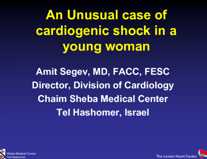 Israel Presents a Case: STEMI With Cardiogenic Shock