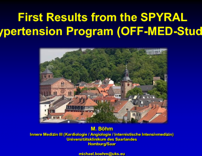 First Results From the SPYRAL Hypertension Program (OFF-MED Study)