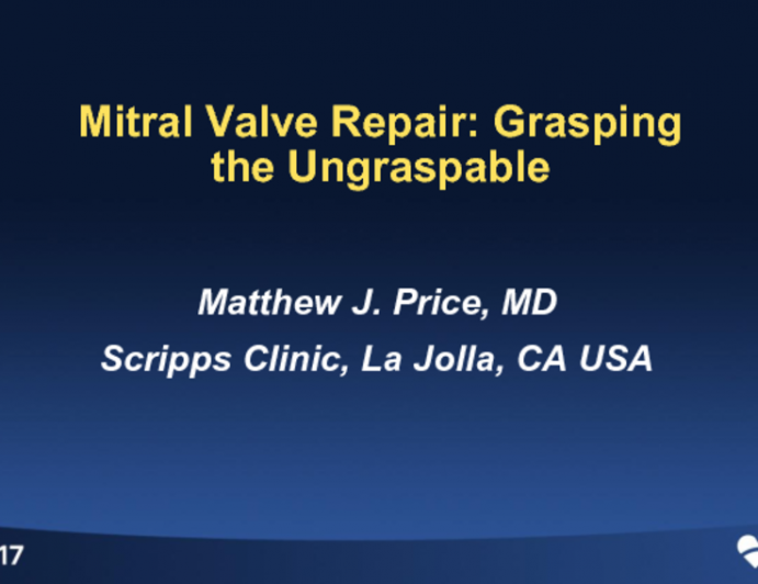 Case #4: Transcatheter Mitral Valve Repair - Grasping the Ungraspable (With Discussion)