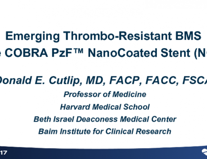 Emerging Thromboresistant BMS 1: Cobra PzF Stents