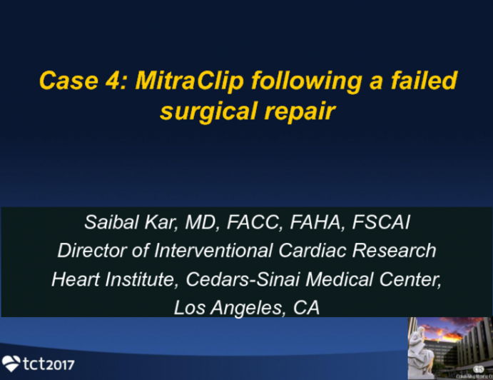 Case #4: MitraClip Following Failed Surgical Repair (With Discussion)