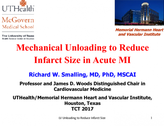 Mechanical Unloading to Reduce Infarct Size in Acute MI