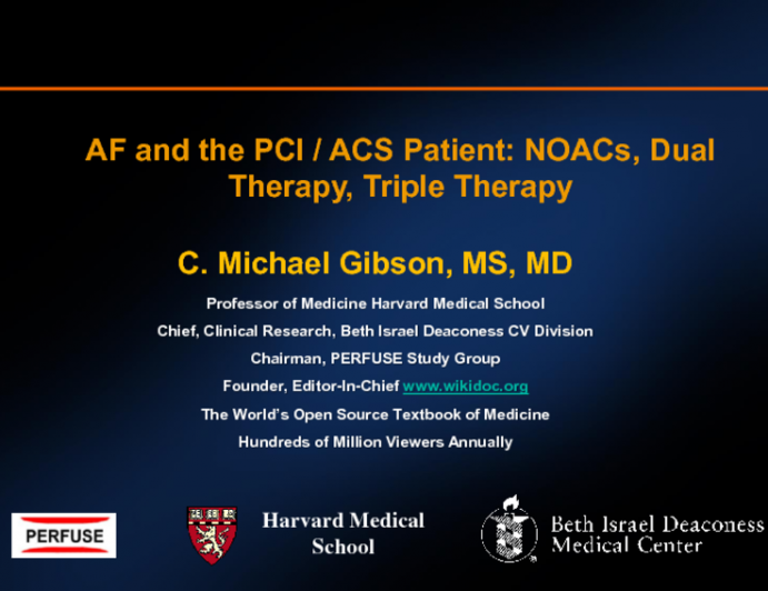 Atrial Fibrillation and PCI/ACS: NOACs, Dual Therapy, and Triple Therapy