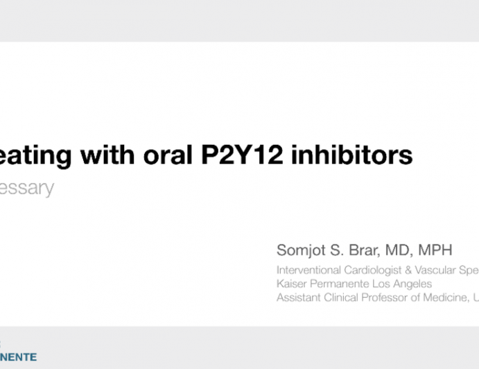 Debate: Making the Case for Not Pretreating ACS patients With Oral P2Y12 Receptor Inhibitors!