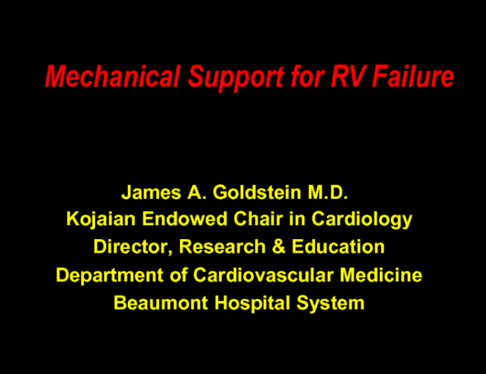 Diagnosis and Treatment Options for RV Shock