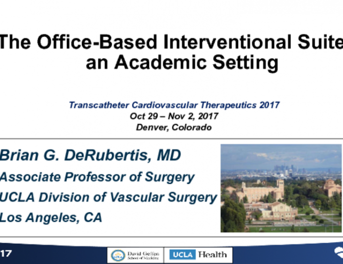 The Office-Based Interventional Suite in the Academic Setting