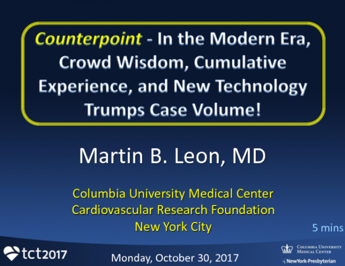 Counterpoint – In the Modern Era, Crowd Wisdom, Cumulative Experience and New Technology Trumps Case Volume!