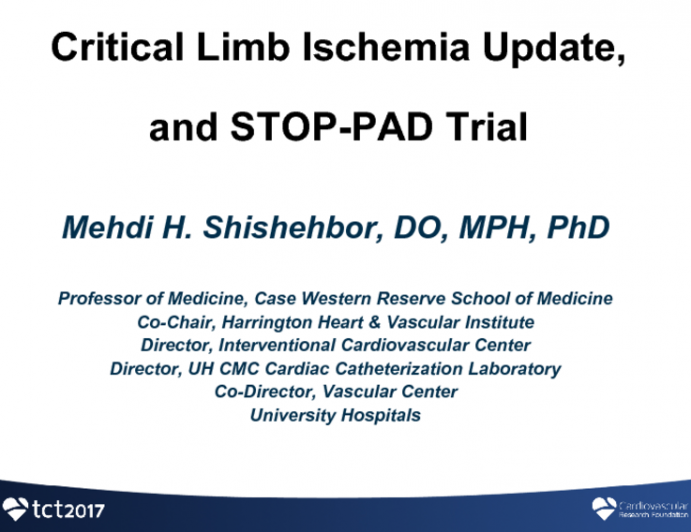 Critical Limb Ischemia Update, and the STOP-PAD Trial
