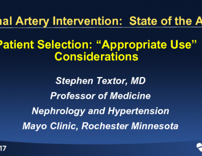 Patient Selection for Revascularization: Appropriate Use Considerations