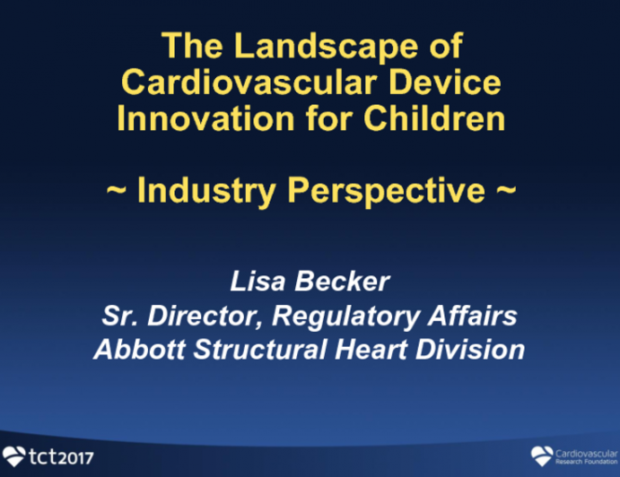 The Landscape of CV Device Innovation for Children: Industry View