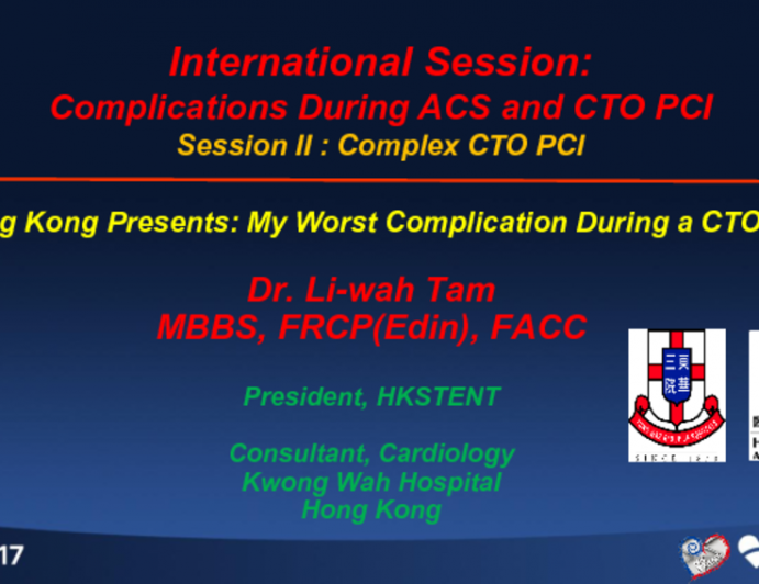 Hong Kong Presents: My Worst Complication During a CTO PCI