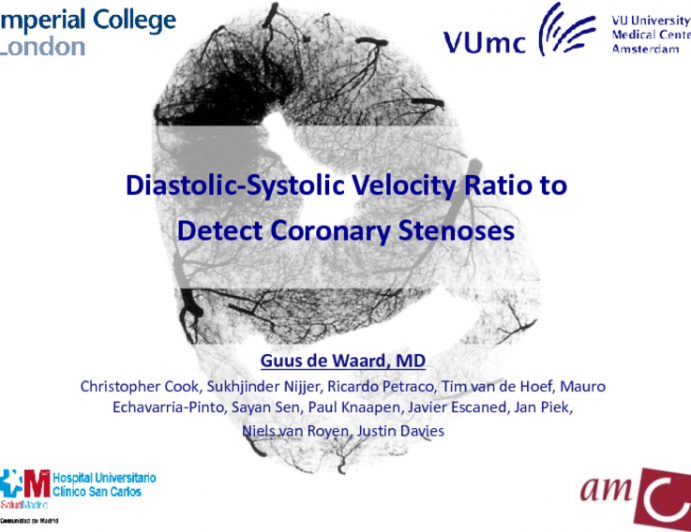 Diastolic-systolic Velocity Ratio to Detect Coronary Stenosis