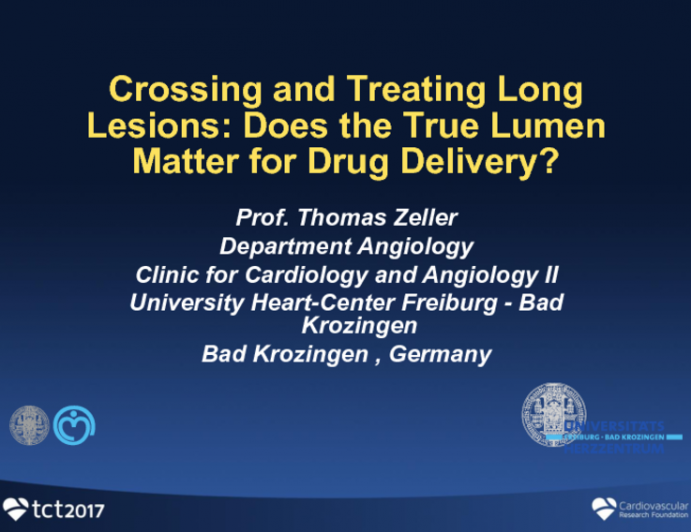 Crossing and Treating Long Lesions: Does the True Lumen Matter for Drug Delivery?