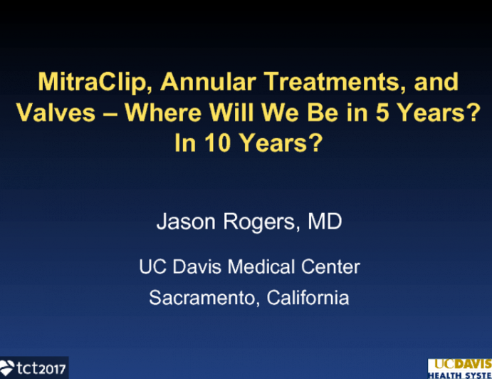 Mitral Valve Interventions: MitraClip, Annular Treatments, and Valves – Where Will We Be in 5 Years? In 10 Years?