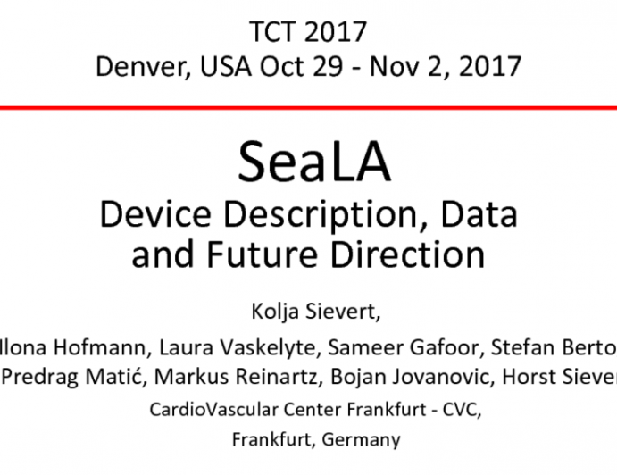 SeaLA: Device Description, Data, and Future Directions