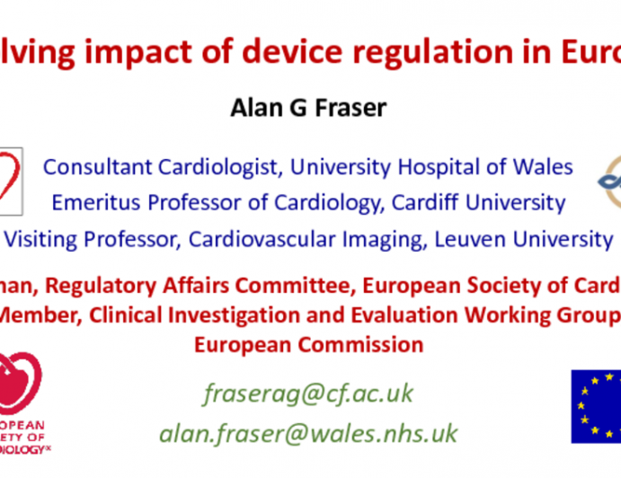 Keynote Lecture. European Commission: Evolving Impact of Device Regulation in Europe