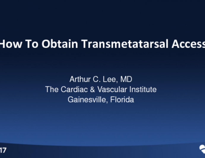 Case #1: How to Obtain Transmetatarsal Access (With Discussion)