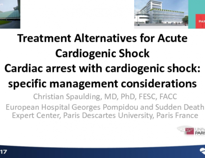 Cardiac Arrest With Cardiogenic Shock: Specific Management Considerations