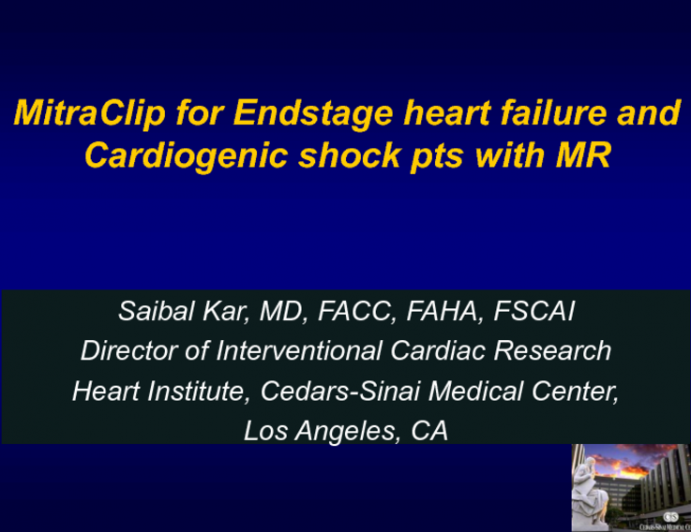 MitraClip for End-stage Heart Failure and Cardiogenic Shock