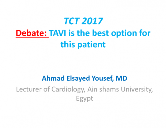 Debate: TAVI Is the Best Option for This Patient