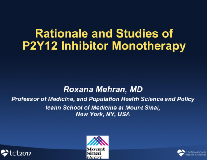 Rationale and Studies of P2Y12 Inhibitor Monotherapy