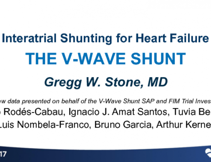Inter-atrial Shunts I: V-Wave