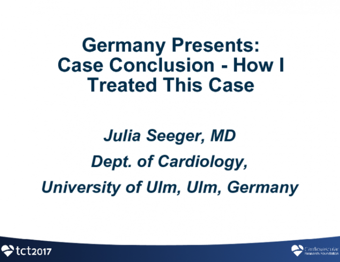 Germany Presents: Case Conclusion - How I Treated This Case