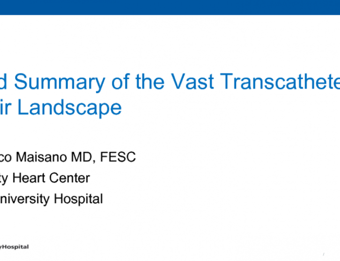 Keynote Address: Grand Summary of the Vast Transcatheter MV Repair Landscape