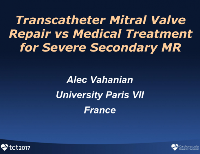 Transcatheter Mitral Valve Repair vs Medical Treatment for Severe Secondary MR